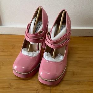 STEVE MADDEN TWICE PINK PATENT 8.5 brand new :)